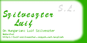 szilveszter luif business card